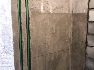 水、电管开槽施工