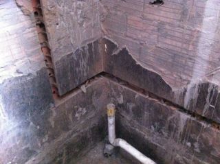 水、电管开槽施作