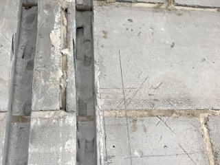 水、电管开槽施作