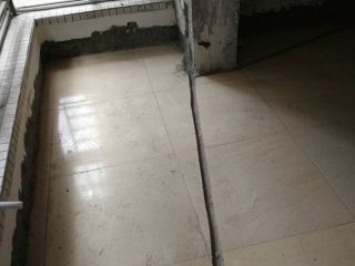 水、电管开槽施作