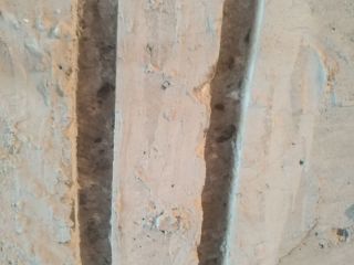 水、电管开槽施作