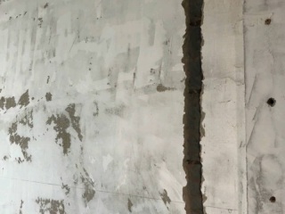 水、电管开槽施作