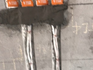 水、电管开槽施作