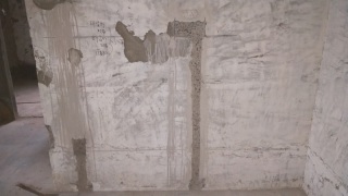 水、电管开槽施作