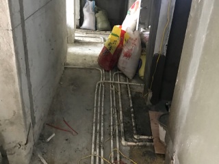 强、弱电布管，穿线施作