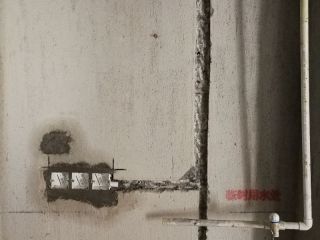 水、电管开槽施作
