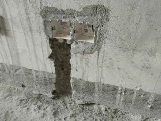 水、电管开槽施工