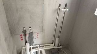 水、电管开槽施作
