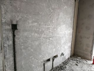 水、电管开槽施工