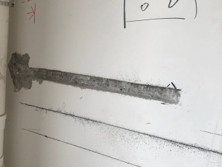 水、电管开槽施作