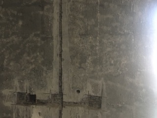 水、电管开槽施作