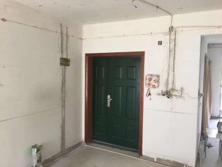 水、电管开槽施作