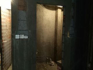 水、电管开槽施作