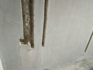 水、电管开槽施工