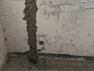 水、电管开槽施作