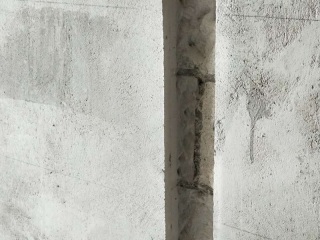 水、电管开槽施作