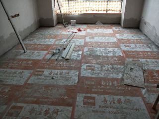 地砖铺贴及地面找平施作