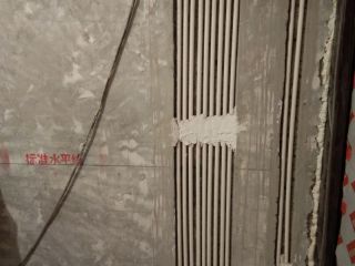 水、电管开槽施作