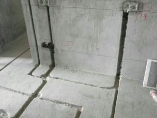 水、电管开槽施作