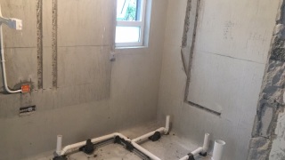 水、电管开槽施工