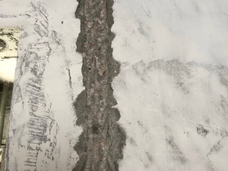 水、电管开槽施作