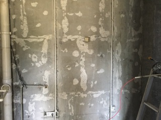 水、电管开槽施工