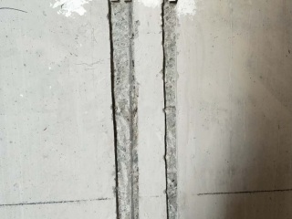 水、电管开槽施作