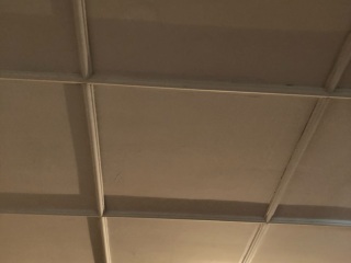现场背景墙及隔墙施作