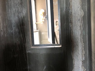 水、电管开槽施作