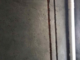 水、电管开槽施作