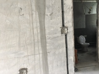 水、电管开槽施作