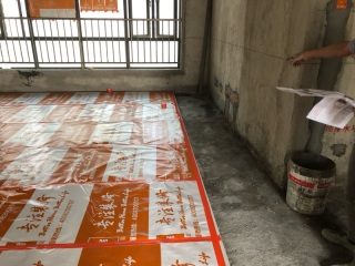 地砖铺贴及地面找平施作