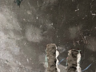 水、电管开槽施作