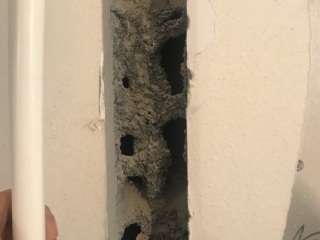 水、电管开槽施作