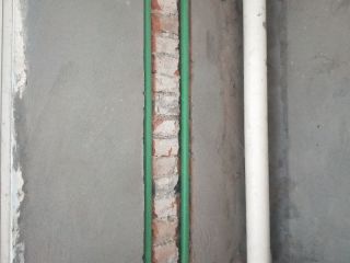 水、电管开槽施工
