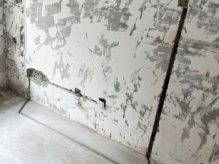 水、电管开槽施作