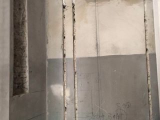 水、电管开槽施作