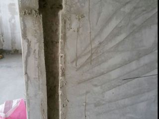 水、电管开槽施作