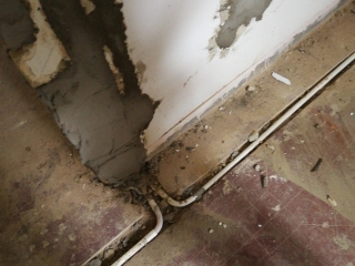 水电线管开槽施工