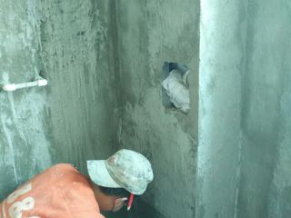 地砖铺贴及地面找平施作