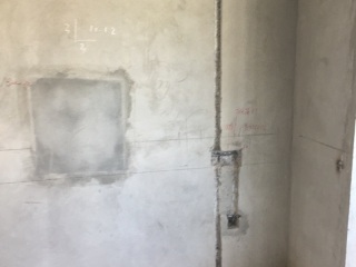 水、电管开槽施工