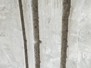 水、电管开槽施作