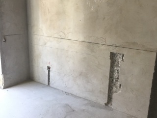 水、电管开槽施工