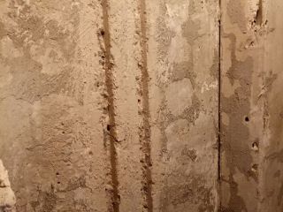水、电管开槽施作