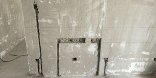 水、电管开槽施工