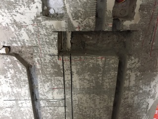 水、电管开槽施工