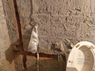 水、电管开槽施作