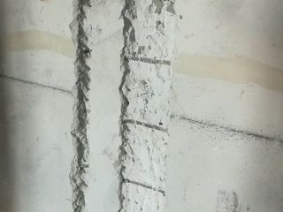 水、电管开槽施作