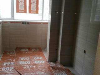 地砖铺贴及地面找平施作