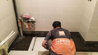 地砖铺贴及地面找平施作